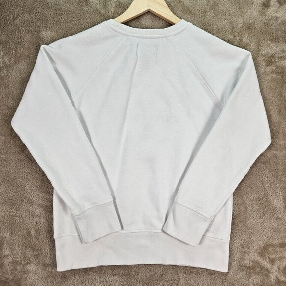 York University Sweatshirt Embroidered Crest Logo White Long Sleeve Womens Sz L - Picture 2 of 10